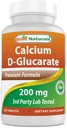 Labākā dabas Kalcija D-Glucarate 200 mg 120 tabletes