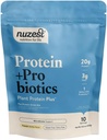 Nuzest - proteīns + probiotikas - Gut veselība - Superfood pulveris augu proteīns Blend - 300g / 10.6 oz Pouch (10 Kalpojumi) (franču Vanilla, 300g)