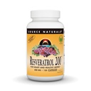 Avots Naturals Resveratrol 200 mg sirds un veselīga novecošana - 120 Veģetārās kapsulas
