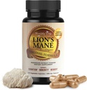 Lauvas Manē Sēņu izziņas kapsulas - 120 Grāfs -- Organic, bez lipekļa, alfa Smadzenes Papildinājums pieaugušajiem -- Smadzenes Vitamīni & Focus Nootropic -- Ražots ASV