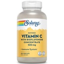 SOLARAY Bufered vitamīns C 500mg - ar Bioflavonoids, Rose HIPS un Acerola Cherry - Imūnās atbalsta papildinājums - Viegli Digest, Vegan, Lab Verified, 60 dienu garantija - 250 Servējumi, 250 VegCaps