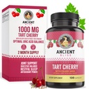Senās Bliss Tart Cherry Kapsulas, Iekaisums un locītavu atbalsta papildinājums vīriešiem un sievietēm, Tart Cherry papildinājums atbalstam Gremošana, Miega & Vitality (120 kapsulas)