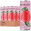 Gloss Leaf kolagēna ledus tēja (Zero-Cugars, persiks): brūvēta melnā tēja ar kolagēna peptīdiem un C vitamīnu, skaistums un anti-Aging, 12 Fl Oz, 6 Pack