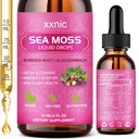 Sea Moss Advanced Liquid Drops, 3000mg Organic Sea Moss Liquid with Black Seed Oil & Irish Seamoss Gel, Raw Sea Moss Support Immunity, Common, Digestive Health, 60ml-L8