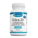 EuroMedica Silica-20 - Papildinājums Atbalsts Kaulu struktūras un kolagēna ražošana - Spēcīgi Zobi un Veselīgi Kaulu blīvums Atbalsts - AIDS Matu, ādas un nagu veselība - 60 tabletes (30 Servē)