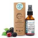 Šķidrais kalcija citrāts 1000mg un jēlvitamīns C 150mg Šķidrais izsmidzinājums Optimālai absorbcijai, savvaļas ķiršu un melno berzes uzliesmošanai, kalcija piedevas, ne-GMO, bez glutēna, bez cukura (60ml)