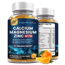 (2 Iepakojums) kalcija magnija cinka gumijas ar vitamīnu D3, K2, B12 un B6 pieaugušajiem, bezcukura magnija glicināts ar kālija jūras mosa papildinājumu, kalcija citrāts kaulu miegam un atbalstam