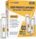 Rectum Augsnes bāzes probiotikas Šķidruma atbalsts Gut Veselība*: Atvieglojums kuņģī, efekts uz uzpūšanos,Immune & Support Long Laving Digestive Health,Dienas dzēriens pieaugušajiem/bērniem,20 flakoni (3 miljardi KVV/flakonu)