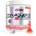 EHP Labs OxyShred pre Workout Pulveris - Preworkout Pulveris ar L Glutamine & Acetyl L karnitīns, Enerģijas Boost Dzēriens - Sulīgs Arbūzs, 60 Pasniedz