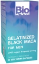Bio Nutrition Želatinizētas Black Maca 60 Veģetārās kapsulas, 1500 mg uz vienu Kalcijs,