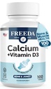 FREEDA 600 mg kalcija ar vitamīnu D3 400 SV – kaulu balsta papildinājums – Košera, bezglutēna, viegli apvalkotas tabletes sievietēm un vīriešiem (100 Ct)