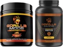 Gorilla Mind Pre Workout (Orange Rush) + Premium sūkalu proteīns (hocolāts) - visaptverošs kaudze degvielas maksimālo rezultātu