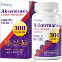 GLP ONE papildinājums - 300 miljardi AFU Akkermansia Muciniphila, Akkermansia Probiotika sievietēm un vīriešiem, Boost, Digestive, Gut, Immunity, Uzlabo Gut Lining funkcija & Zarnu sienas, 60 Count