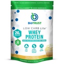 BioTrust Low Carb Lite, 20 Grams ar zāli barotu sūkalu proteīnu izolātu, 100 kalorijas, prohidrolāzes gremošanas fermentus, ne-ĢMO, bez sojas un glutēna, rBGH-free (14 Kalpojumi) (Vanilla Cupcake)