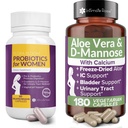 Probiotikas sievietēm ar Aloe Vera, un D-Mannose pilnīgu labsajūtu, kas atbalsta: UTI; BV; YI, un vaginālā veselība un nav GMO - Vegan ar 240 Veg Pills