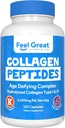Hidrolizēti kolagēna peptīdi Pulverveida kapsulas (I un III tips) ar Feel Great Vitamīnu Co. -- bez kviešiem, Keto & Paleo Friendly --- kolagēna pulvera papildinājums matiem, ādai un nagiem