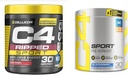 C4 Ripped Sports Pre Workout Pulveris augļu pūderis - NSF Sertificēts sportam + bez cukura & C4 Sports pirms Workout Pulveris Blue Avenes - Pirms Workout enerģija
