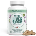 Vitālo aknu Atbalsts Jauna Formula Aknu Papildinājums un Aknas Vitamīns – 9-in-1 Aknu veselības formula, Tīrīšana un remonts Formula ar organisko pienu Thistle atbalsta aknu veselības tīrību
