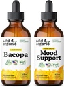 Savvaļas un organiskās bakopas Tincture 4 fl oz & Mood Support Tincture 4 fl oz