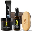 Beard Club PT45 Beard Trimmer vīriešiem - Elektriskā bezkorda uzlādējams, Beard Cream, Riptide Beard Spray, Beard Brush, Travel Bag- dāvanu komplekts Bandle