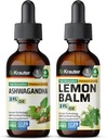 BIO KRATER Ashwagandha Tincture 2 Fl. Oz. & Lemon Balm Tincture 2 Fl. Oz.