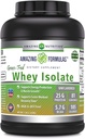 Amazing Formulas Grass-Fed Whey Protein Isolāts - 25 Grams Protein Per Serving - 5 Lbs (2.26 Kg) - 5,7 Grams BCAA -Ražots ASV (5 Lb, Neflavored)