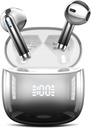 Bezvadu earbuds, Bluetooth austiņas 48H Playtime Ausu Budi ar LED Power displeju, IPX7 Ūdensizturīgs Bluetooth 5.4 Earbuds ar 4 Mic Android iOS Cell Phone klēpjdatoru, Black