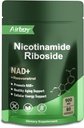 Airboy NAD papildinājums ar nikotīnamīdu Riboside Resveratrol & Quercetin 900 mg, NMNH alternatīva vīriešiem un sievietēm Atbalsts pretnovecošanās, enerģija, Focus - 80 kapsulas