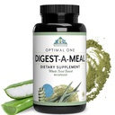 Optimālas veselības sistēmas Digest-A-Meal ; Gut Health Enzīmi un probiotikas; Uzpūšanās, Acid Reflux, & Gremošanas traucējumi Reljef + Aloe Vera Leaf; Sagremošanas papildinājums; 90 kapsulas