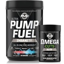 PMD Sports Ultra Pump Fuel Insanity - Pre Workout - Ķiršu bumbas (30 Kalpojumi) Sports Omega Cuts Elite Termogenic Fat Burner (90 softgels)