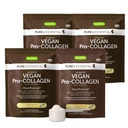 Igennus Advanced Vegan Vanilla kolagēna peptīda pulveris, uzlabots ar glicīnu, prolīnu un hidroksiprolīnu & kofaktoru C vitamīns, ne ĢMO, veģetārs augu bāzes kolagēna pulvera pastiprinātājs, 140 Servējumi