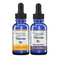 HoneyCombs augstas potences vitamīns B1 (Thiamine) & B2 (Riboflavin) pilieni – Vegan, ne-GMO, bez alkohola šķidrumu veselībai, gremošanas, matu, ādas un nagu