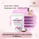 Ember & Grace Wellness Multi Collagen Protein Pulveris – tips I,II,III,V,X ar Biotin, Hyaluronic Acid, vitamīns C – Neuzliesmojošs kolagēna peptīdi – Keto & Paleo Draudzīgi, viegli izšķīdina, ne-GMO