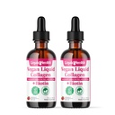 LIQUIDHEALTH 100% Vegan Collagen Plus Biotin 100 000mcg Šķidrie pilieni - Uz augu bāzes šķidrais kolagēns sievietēm un vīriešiem - matu un nagu augšana, ādas veselība, uzlabo vielmaiņu - ražots ASV, nav GMO (2 Pack)