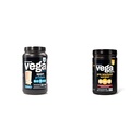 Vega Premium Sport Protein Vanilla Protein Pulveris, Vegan, Non GMO & Sports Pirms treniņa Energizer, zemeņu citronāde - Pirms treniņa pulveris