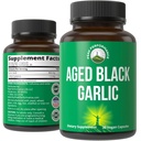 Maksimālā veiktspēja Novecotas melnās ķiploka kapsulas. Raw Vegan Pure Odorless Extract Papildierīces holesterīnam un Imūnsupportam. no Ķiploku sīpola ar S-alilcisteinu un antioksidantiem