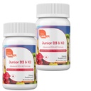 Zahler - Junior Vitamīnu D3 + K2 Košļājamās tabletes bērniem       ; D vitamīns bērniem 2000 SV ; Garšīgs vitamīns D K2 Košļi, lai atbalstītu veselīgus kaulus un zobus - Košera, mazāk cukura nekā gumijas (2 iepakojums)