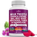 Jauns AGE Milk Thattle NAC Chanca Piedra Beet Saknes Artichoke Dandelion Saknes Astragalus - Plus TUDCA & Ginger - 60 grāfs