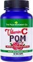 Pārtikas kustība C vitamīns Pom - granātābolu superpārtikas koncentrāts Kombinācijā ar 100% augu bāzes C vitamīnu no Organic Acerola Cherry un Camu Camu- Vegan - bez glutēna - 60 kapsulas
