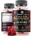 [ 5 no 1] Kalcija Gumijas sievietēm un vīriešiem ar magniju vitamīns B12 vitamīns K2 un vitamīns D3 • Kalcija papildinājums pieaugušajiem 100 mg, magnija papildinājums pieaugušajiem 50 mg • Vegāns 