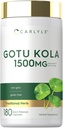 Carlyle Gotu Kola Capsules 1500mg  - 180 Skaits -- Non-GMO, bez lipekļa -- Tradicionālais Ārstniecības augu ekstrakts