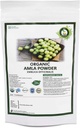 R V Essential Organic Amla pulveris 100gm/ 3.53oz/ 0.22lb- Emblica Officinalis Amla augļu pulveris matiem USDA Organic Sertificēts Ayurvedic Herbal papildinājums rezējama un atkārtoti lietojams Zip Lock Pouch