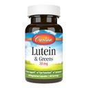 Carlson - Lutein & Greens, 20 mg, Vision Support & Acu funkcija, Antioksidants, 60 Veģetārās kapsulas